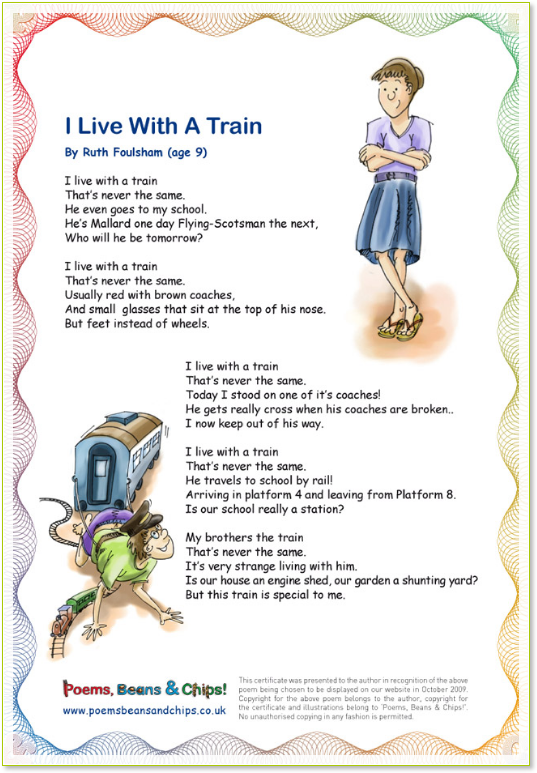 Live with a Train Poem -  Mike Dicey